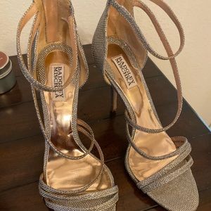 Badgley Mischka Strappy Gold Landmark Sandals